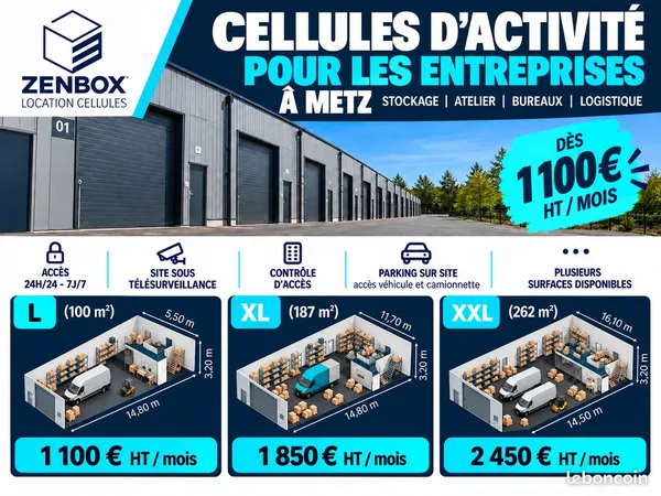 Box / container de stockage / garde meuble à louer - Metz Actipôle