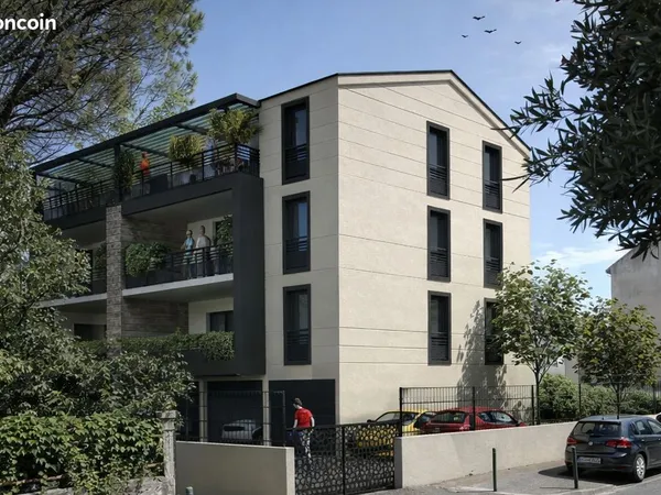 T2 neuf à montélimar - terrasse - parking - petite résidence