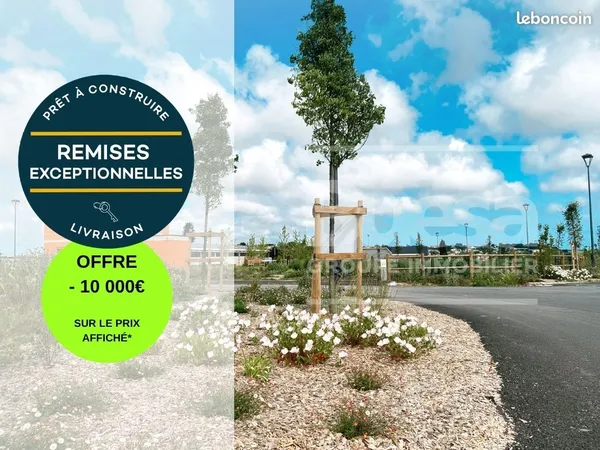 Terrain 425 m² prêt à construire VENDRES 34350