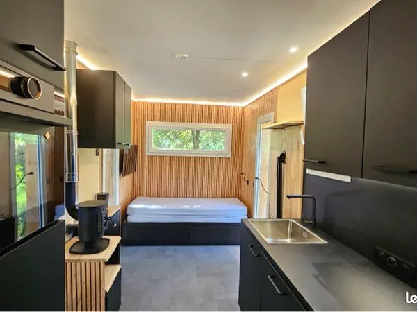 Tiny house neuve 6 m - plain-pied, climatisation et poêle