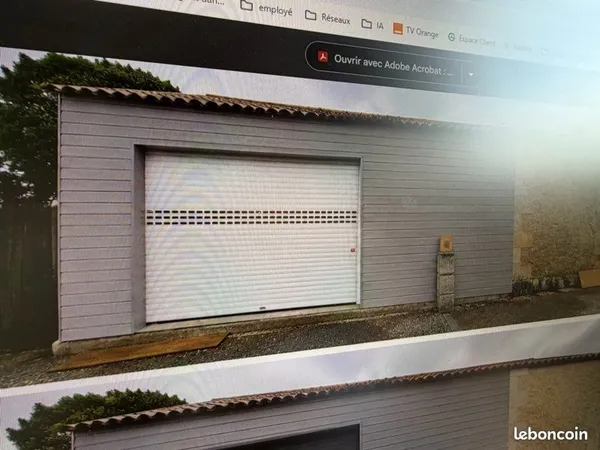 Garage atelier box grange 100 m2 porte 3x3 mètres saint Hippolytes