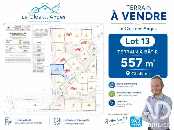 Terrain 557 m²