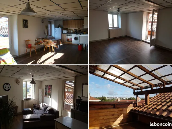 F2 bis 50m2+Terrasse rue Babylone proche Chenieux