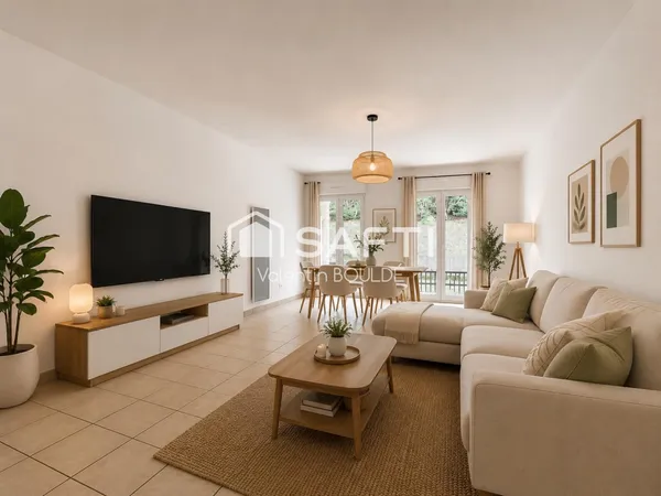 Beau T3 avec balcon au sein d'une résidence sécurisée avec piscine.