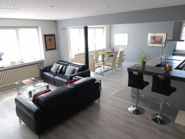 Appartement 101 m² - pièce de vie 45 m² - 2 chambres - garage - Thionville