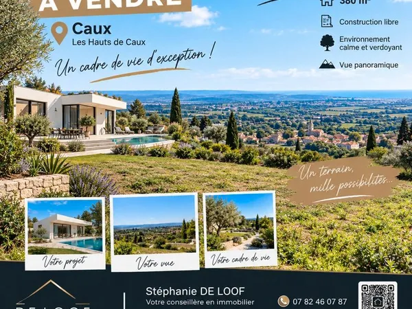Terrain 380 m² Caux