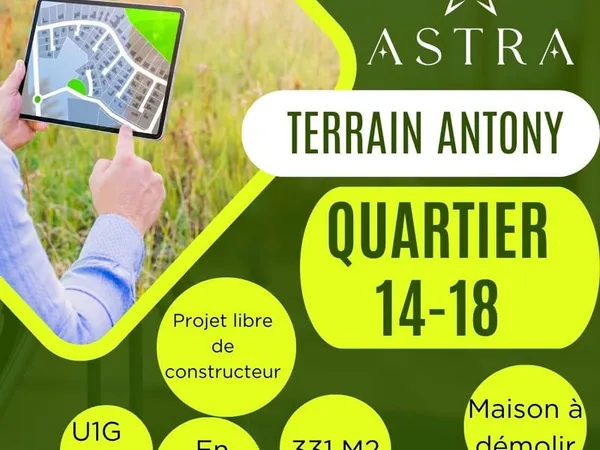OPPORTUNITE RARE - Terrain 331 m² en angle avec maison à démolir - Fort potentiel