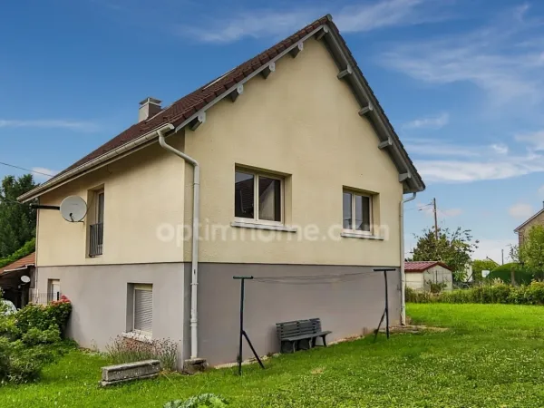 90500 BEAUCOURT - MAISON 4 PIECES - 3 CHAMBRES + BUREAU - SOUS SOL COMPLET - TERRAIN CLOS