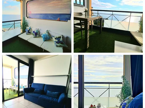 Studio 2 pièces 26 m² + terrasse 8m² vue mer 180°