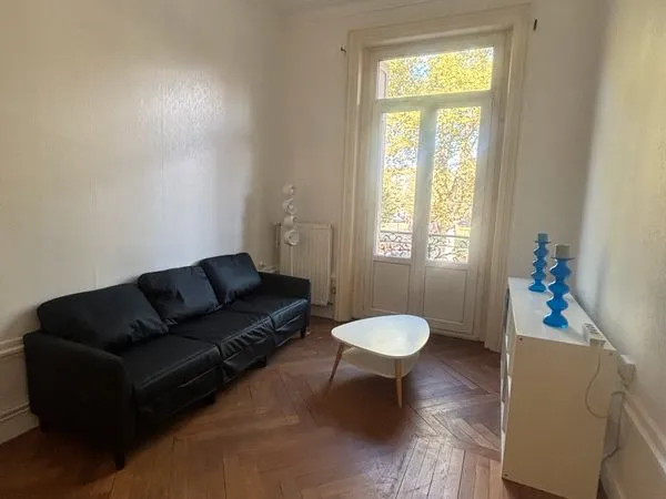 Grand T2 meublé 53 m² - Vue sur Parc Carnot - tram & gare à pied