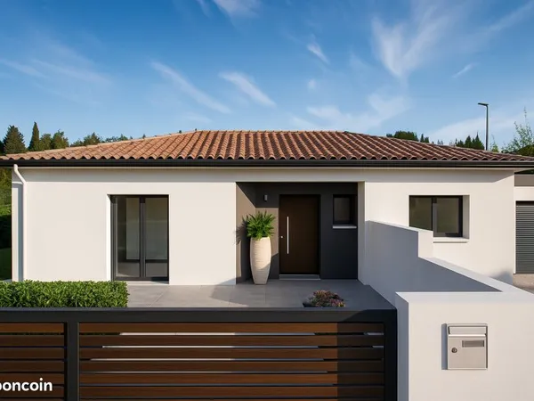 Maison neuve 82 m² T4 avec terrain 400 m² et garage 14 m²