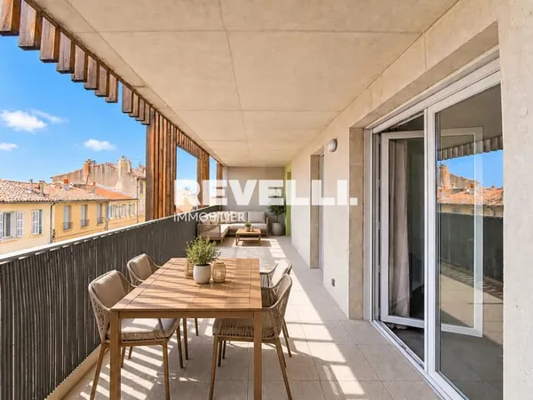 Le balcon des toits - Appartement T3 de 57m² avec balcon plein sud de 23m²
