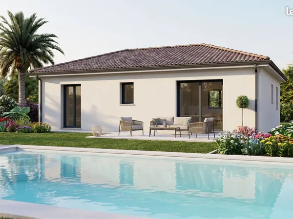 Projet maison neuve plain-pied (2 ch.) avec terrain de 350 m² - NARROSSE (40)