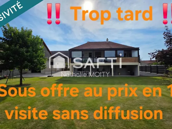 Maison individuelle T6 avec sous sol, double garage et dépendance