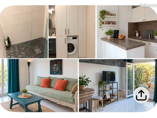Appartement devant la plage des sables d'or