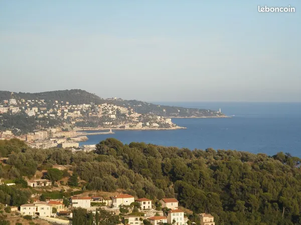 F3 sur Toit, meublé, NICE-Bellet, Vue mer panoramique