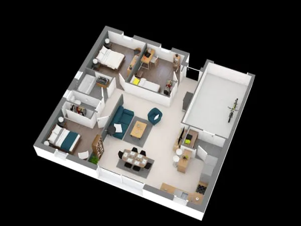 Maison neuve 4 pièces 80 m²