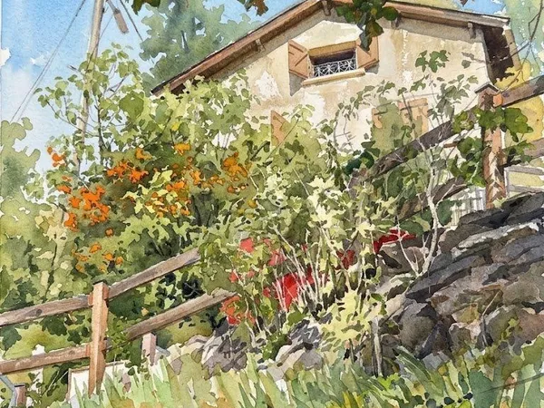Belvédère (06450), vallée de la Vésubie : maison en pierres,