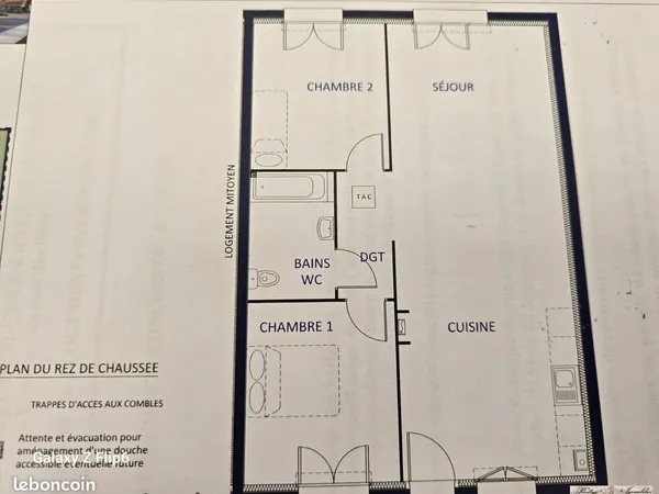 Maison 3 pièces 70 m²