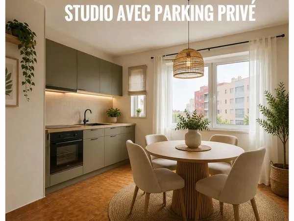 Studio avec parking prive