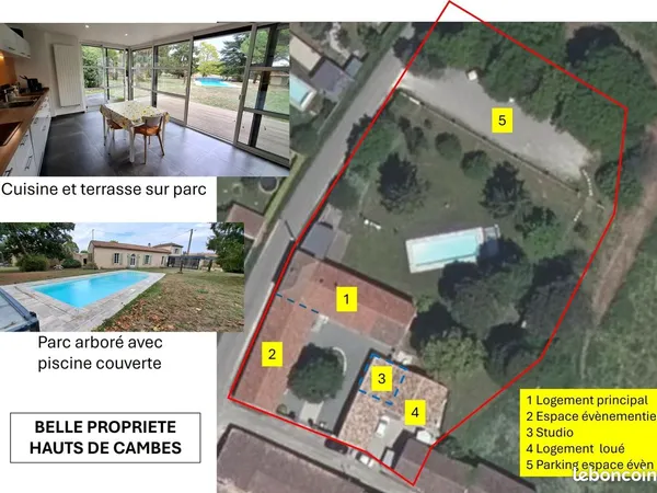 Vente propriete & espace evenementiel