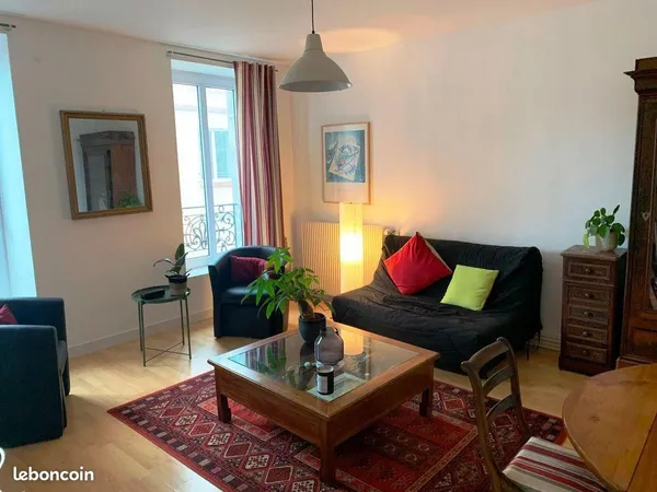 Beau T3 meublé 60m² traversant et lumineux