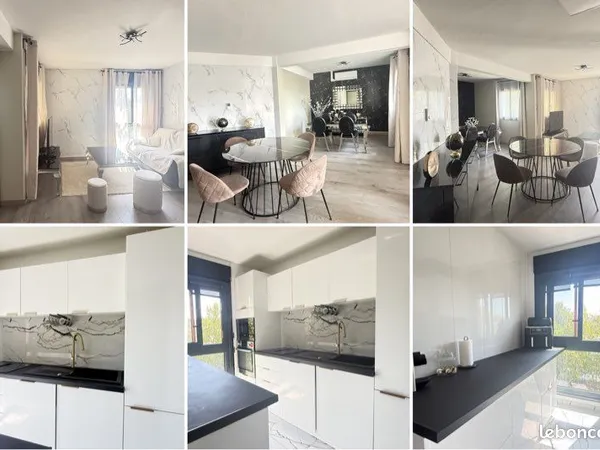 T4 duplex - dernier étage - 87 m² - 3 chambres - 2 terrasses - garage