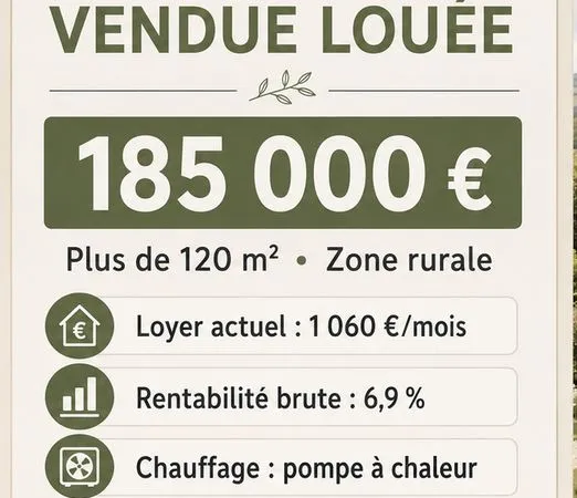 Maison de 130m² vendue louée - Ideal investisseur