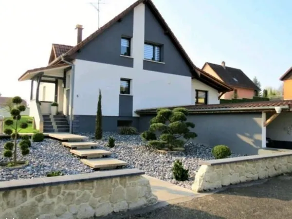 Maison lumineuse 157m²- 4 chambres+bureau-Plein sud-secteur Ferrette