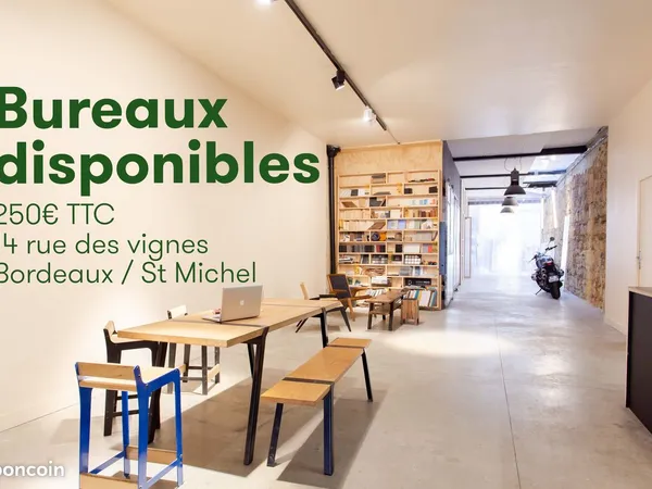 Coworking St Michel, Bordeaux — Bureaux disponibles