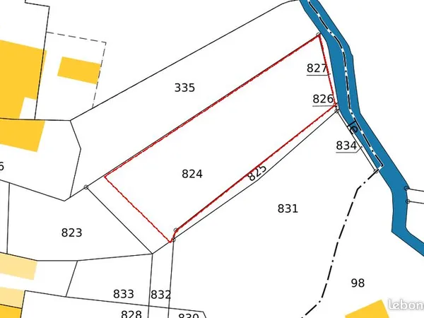 Terrain à bâtir 1 100 m² à Meillonnas - viabilités en bordure