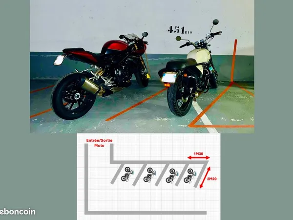 Parking Moto / Scooter / Vélo / Cyclo - 44 Rue Pixérecourt 75020 Paris