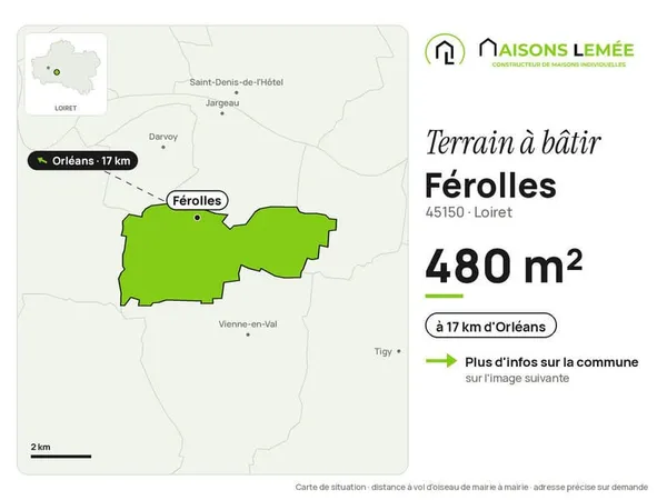 Terrain à bâtir 480 m² à Férolles