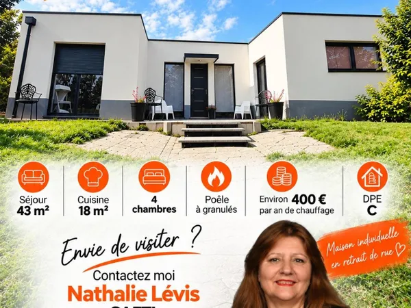 Maison cubique contemporaine sans travaux et lumineuse