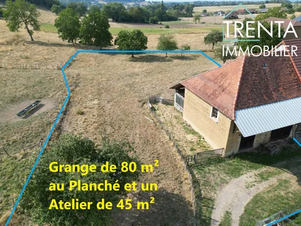 Terrain 2362 m² dont 1680m² Constructible avec Grange de 120 m