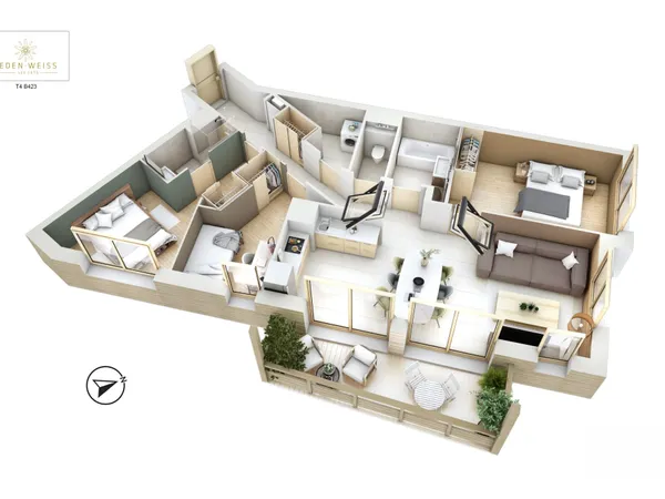 Appartement 4 pièces 81 m²