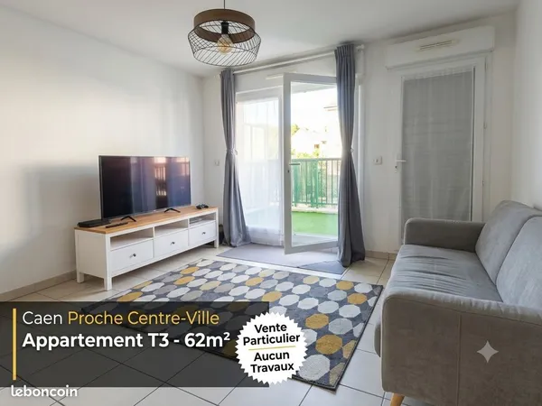 ​Vente Appartement T3 - 62m² - Caen Proche Centre-Ville