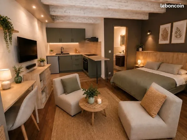 Studio meublé et climatisé à louer - Quartier recherché du Vieux Pringy (77)