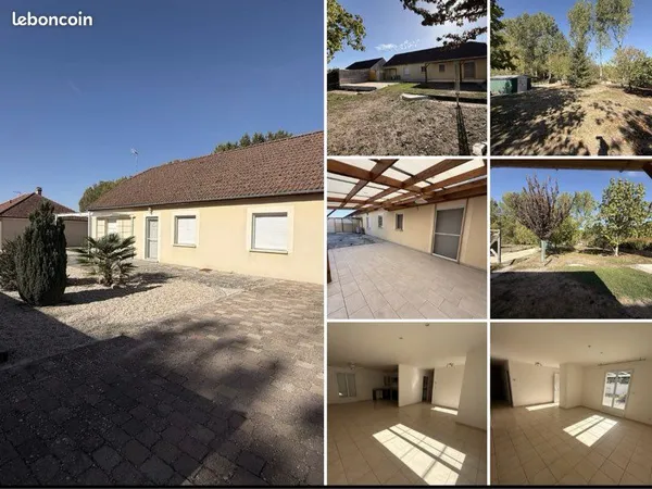 À LOUER - Maison individuelle de plain-pied - 96 m² - Terrain de 1 500 m² - Bagneux (51)