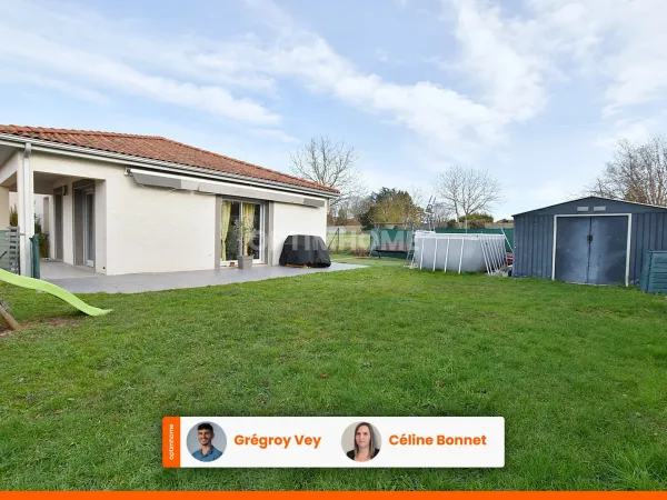 Maison de plain-pied récente - 104 m² - 3 chambres + bureau.
