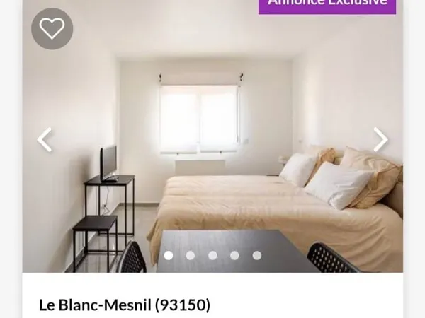 Beau studio meublé dans immeuble récent