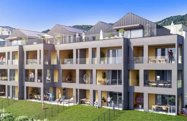 À louer - T2 neuf meublé de 50 m² avec terrasse et vue montagnes - Challes-les-Eaux