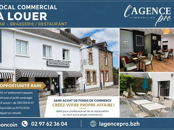Bar, brasserie, local commercial 150 m² Camoël