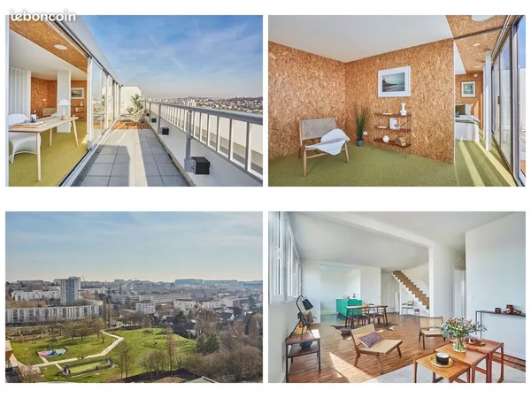 Duplex 95 m² avec terrasse panoramique de 22,5 m²