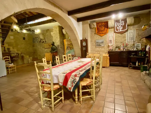 REMOULINS MAISON DE VILLAGE EN PIERRE DE 280 M2 TERRASSES ET COURS IDÉAL PROJET FAMILIAL, GÎTES OU I
