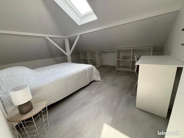 Chambre meublée dans maison en colocation