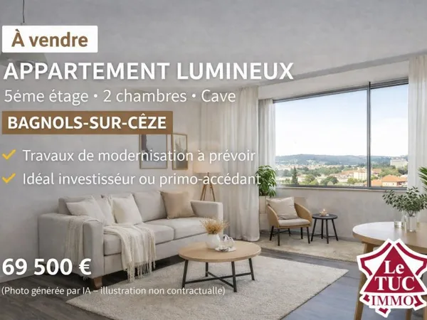 Appartement lumineux avec vue dégagée