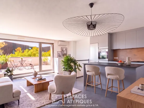 Duplex en dernier étage et sa terrasse