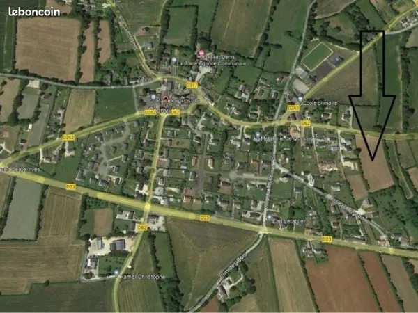 Terrain à bâtir à Grosville, proche de Les Pieux