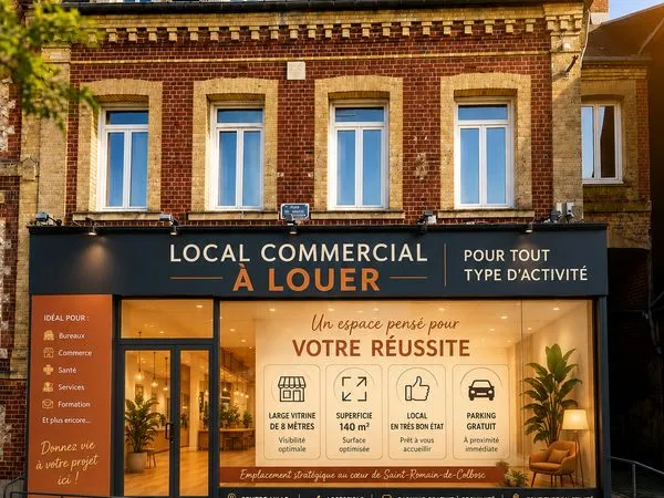 Local commercial à louer - centre-ville de saint-romain-de-colbosc (76430)